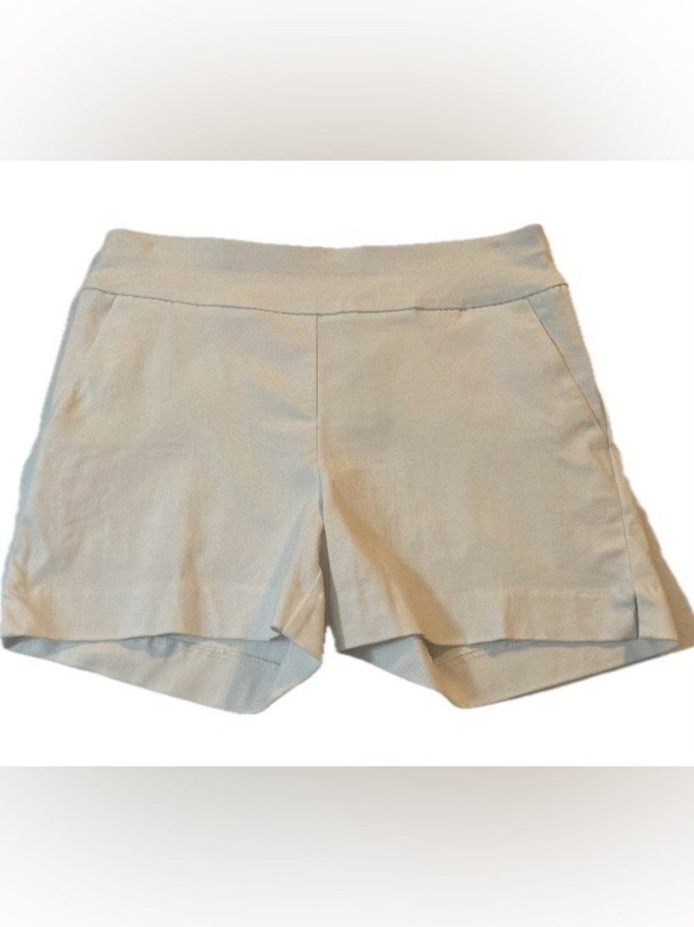 NWT New York & Company NY&C High-Waist Pull-On Shorts Sz Med White